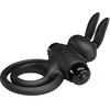 Pretty Love Male Pretty Love Vibrating Silicone Ring III Rabbit Juodas 10-Mode System
