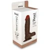 Real Rapture Tamsiai raudonplaukis dildo storas narys su sėklidėmis 21cm