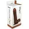 Real Rapture Ciemne ruda dildo gruby penis su jądrami 25cm