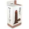 Real Rapture Ciemne ruda dildo gruby penis su jądrami 19cm