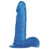 Real Rapture Rožinė guminis dildo su siurbtuku ir sėklidėmis