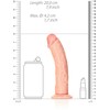 Realrock By Shots Realrock lenktas tikroviškas dildo su siurbtuku - 7"/ 18 cm