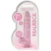 Realrock By Shots Realrock Dildo rožinė su mocną przyssawką rožinė orgazm 19cm
