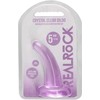 Realrock By Shots Realrock Dildo lenkta violetinė su stipriu siurbtuku 12 cm