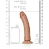 Realrock By Shots Realrock Large Silikoninis styguotas dildo siurbtukas 22,5 cm