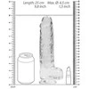 Realrock By Shots RealRock Crystal Clear Intimate Model with Suction Cup 25cm Transparent