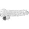 Realrock By Shots Realrock Skaidrus guminis dildo tiesiu kotu, 21 cm
