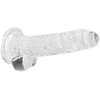 Realrock By Shots Realrock Skaidrus guminis dildo tiesiu kotu, 19 cm