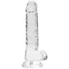 Realrock By Shots RealRock Crystal Clear 7" Intimate Device with Suction Cup Transparent