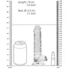 Realrock By Shots Realrock Skaidrus guminis dildo tiesiu kotu, 19 cm