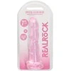 Realrock By Shots Realrock Rožinė silikoninė gelinė dildė su siurbtuku 18 cm