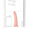 Realrock By Shots Realrock Slim Realistic Dildo su siurbtuku - 6"/ 15,5 cm