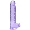 Realrock By Shots Realistiškas dildo su kamuoliukais - 10""""/ 25,4 cm