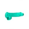 Realrock By Shots 6"""" / 15 cm tikroviškas dildo su kamuoliukais - turkis
