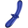 Satisfyer Double Crystal dildo szklane Light Mėlyna