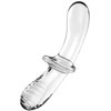 Satisfyer Double Crystal stiklo dildo Skaidrus