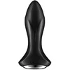 Satisfyer Juodas Vibrating Plug Plug Anal Vibratorius