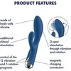 SATISFYER SPINNING RABBIT 1 MĖLYNAS