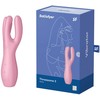 Satisfyer Rocks-Off Threesome 3 Lay-On Multi-Zone Vibrator, Silicone, Juodas