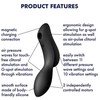 Satisfyer SATISFYER_Curvy Trinity 2 oro pulsavimo vibratorius klitorio stimuliatorius su vibracijomis Juodas