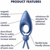 Satisfyer Sniper Adjustable Vibrating Ring, Silicone, Rechargeable, Juodas