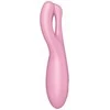Satisfyer Threesome 4+ Lay-on Vibrator Bluetooth App Control Rožinė