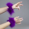 Secret Play Marabou Handcuffs Violetinė - Soft Feather Ankle &amp; Wrist Restraints