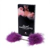 Secret Play Marabou Handcuffs Violetinė - Soft Feather Ankle &amp; Wrist Restraints