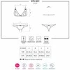 Obsessive - 870-SEC-3 2 pcs set S/M seksualus liemenėlės ir kelnaičių komplektas