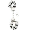 Shots Ouch! Plush Metal Handcuffs with Quick Release - Juodas, Adjustable Fit