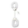 ShotsToys Erotiniai su antrankiai su kailiu bdsm bondage balta