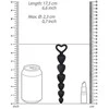 ShotsToys Kamštiniai analiniai karoliukai juoda kištukas 17,5 cm