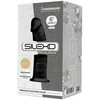 Silexd Juoda dildo su storu koteliu ir siurbtuku, 17 cm