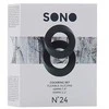 Sono By Shots SINNERGEE No.24 Silicone Ring Set Juodas &amp; Pilkas Adjustable 2 Sizes