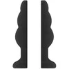 Sono By Shots Ouch! No.50 Medium Hollow Tunnel Plug - Silicone, 102mm, Juodas