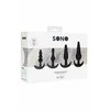 Sono By Shots Ouch! No.80 Silicone Anal Plug Set 4 Sizes Ergonomic Base Juodas