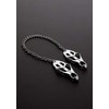 Steel By Shots Sinner Gear Clover Adjustable Nipple Clamp with Sturdy Chain - Sidabrinis