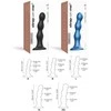 Mėlyna Strap-On-Me - Dildo Plug Balls Metallic Mėlyna S