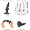Strap On Me Juoda minkštas 3 karoliukų formos dildo