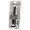 Get Real TOYJOY natūralus dirbtinis dildo, juodas penio narys, 18 cm