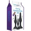 ToyJoy Curvy Companions 3-Piece Anal Plug Set Juodas Silicone Ergonomic