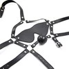 Toyz4Lovers Face Harness with Eye Mask and Bite Total Head Harness Restraint juodas