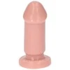 Toyz4Lovers Mėsos spalvos guminis dildo, lygus su siurbtuku, 8 cm