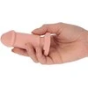 Toyz4Lovers Mėsos spalvos guminis dildo, lygus su siurbtuku, 8 cm