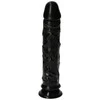 Toyz4Lovers Juodas gumowy penis su żyłami i su przyssawką 18 cm