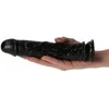 Toyz4Lovers Juodas gumowy penis su żyłami i su przyssawką 18 cm