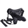 Toyz4Lovers Juoda prisegamos kelnaitės su silikonine dilde 10 cm