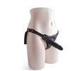 Toyz4Lovers Juoda prisegamos kelnaitės su silikonine dilde 10 cm