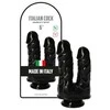Toyz4Lovers Juoda dvigubas dildo storas dviejų penių siurbtukas