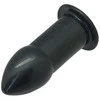 Juodas silikoninis analinis kištukas - 11 cm